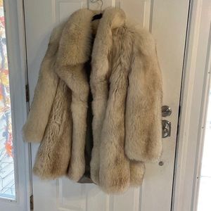 Genuine fox fur coat